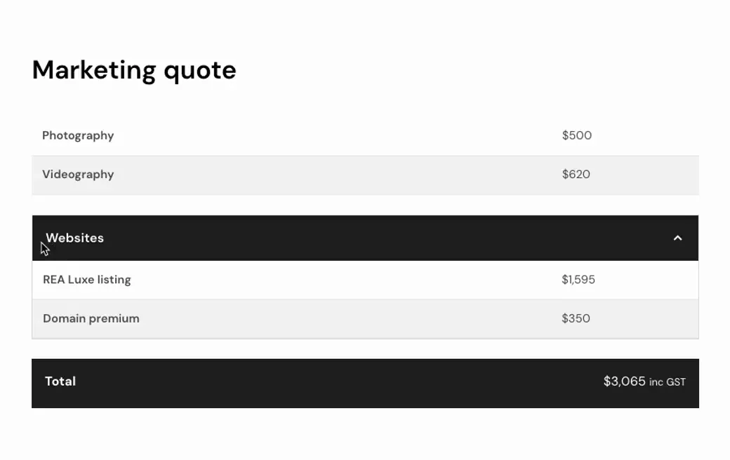 Costings in Aro